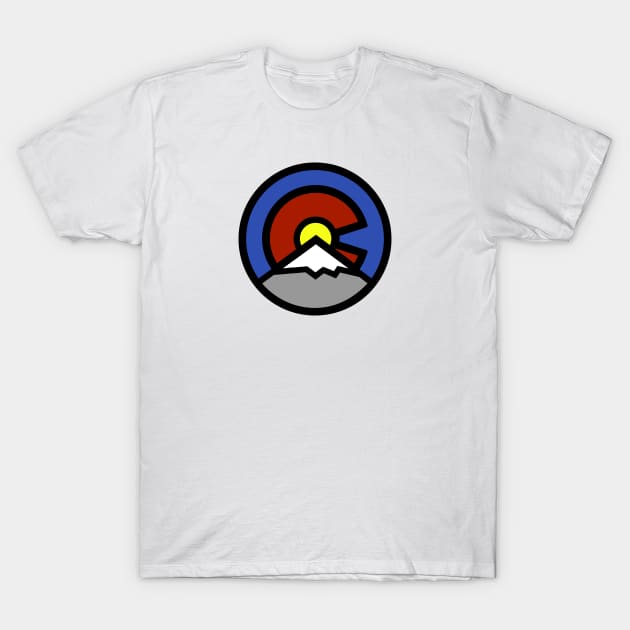 Denver Colorado - Colorado Flag Logo Design T-Shirt by DeadBeatElite